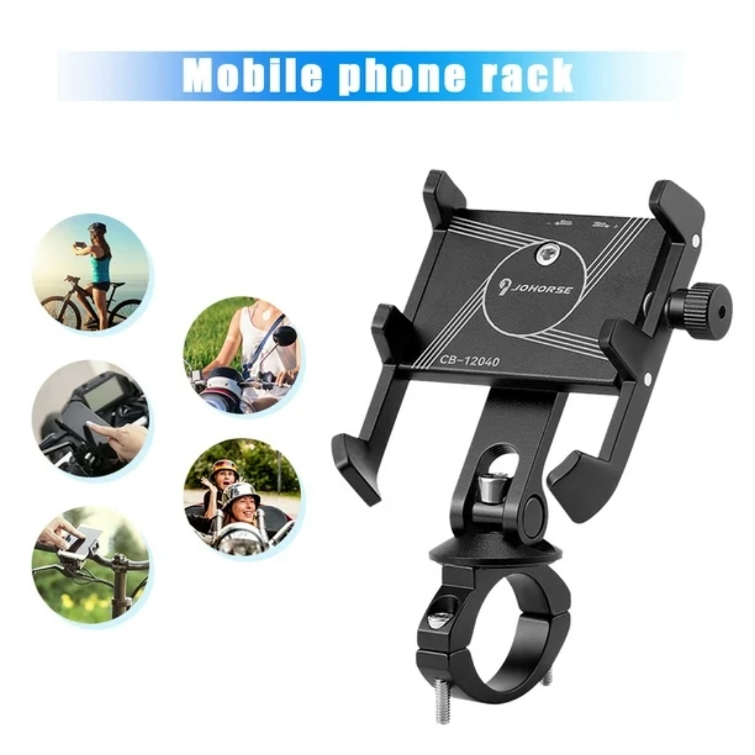 Bike Mobile Phone Holder Anti Sleep Rotating Mobile Phone Clamp (Black)