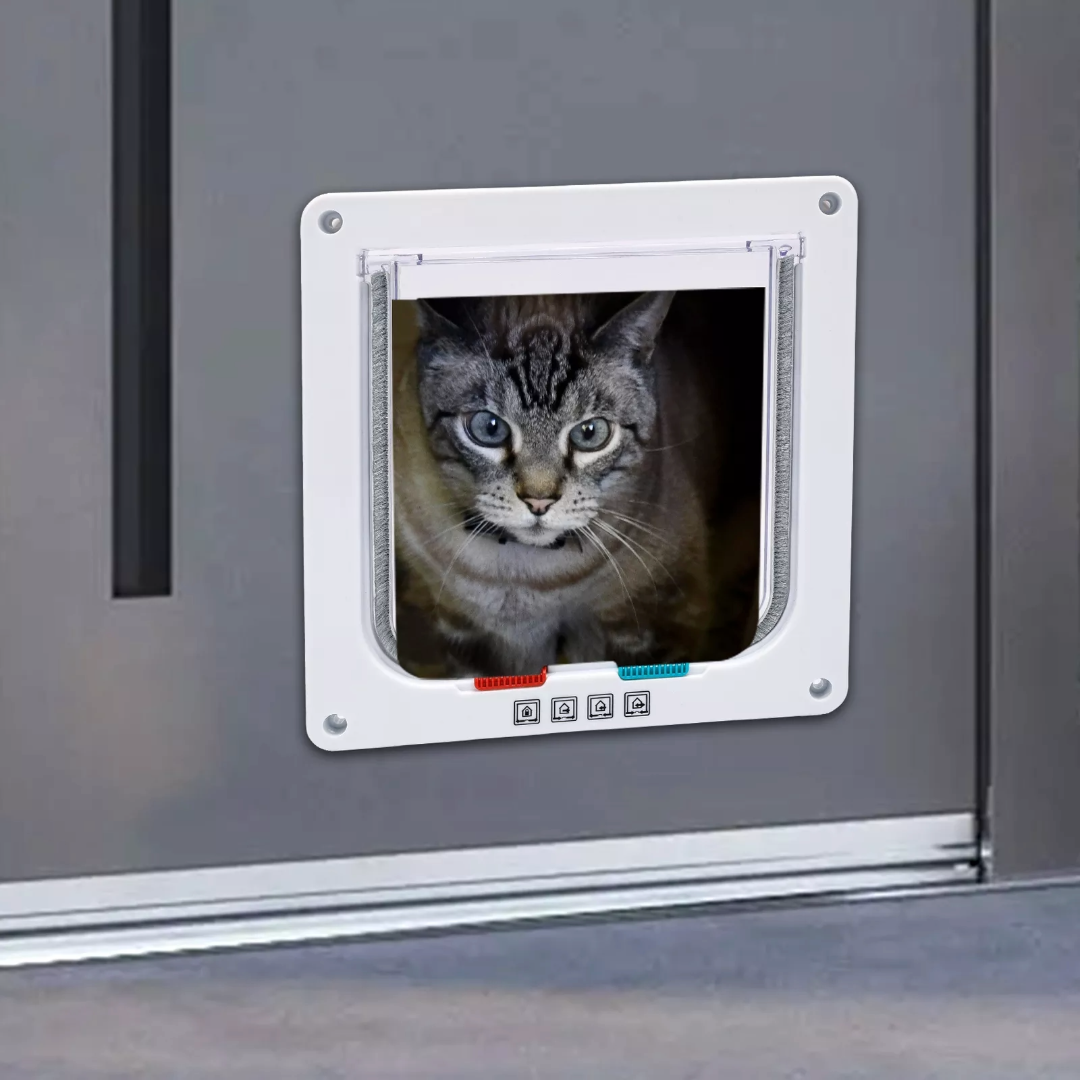 4-Way Safe Lockable Pet Screen Door Waterproof Pet Door