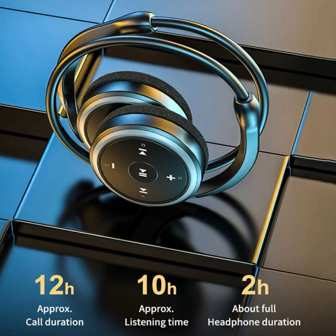 Wireless Sports Bluetooth Earphones, Foldable Lightweight Headphones (Blue)