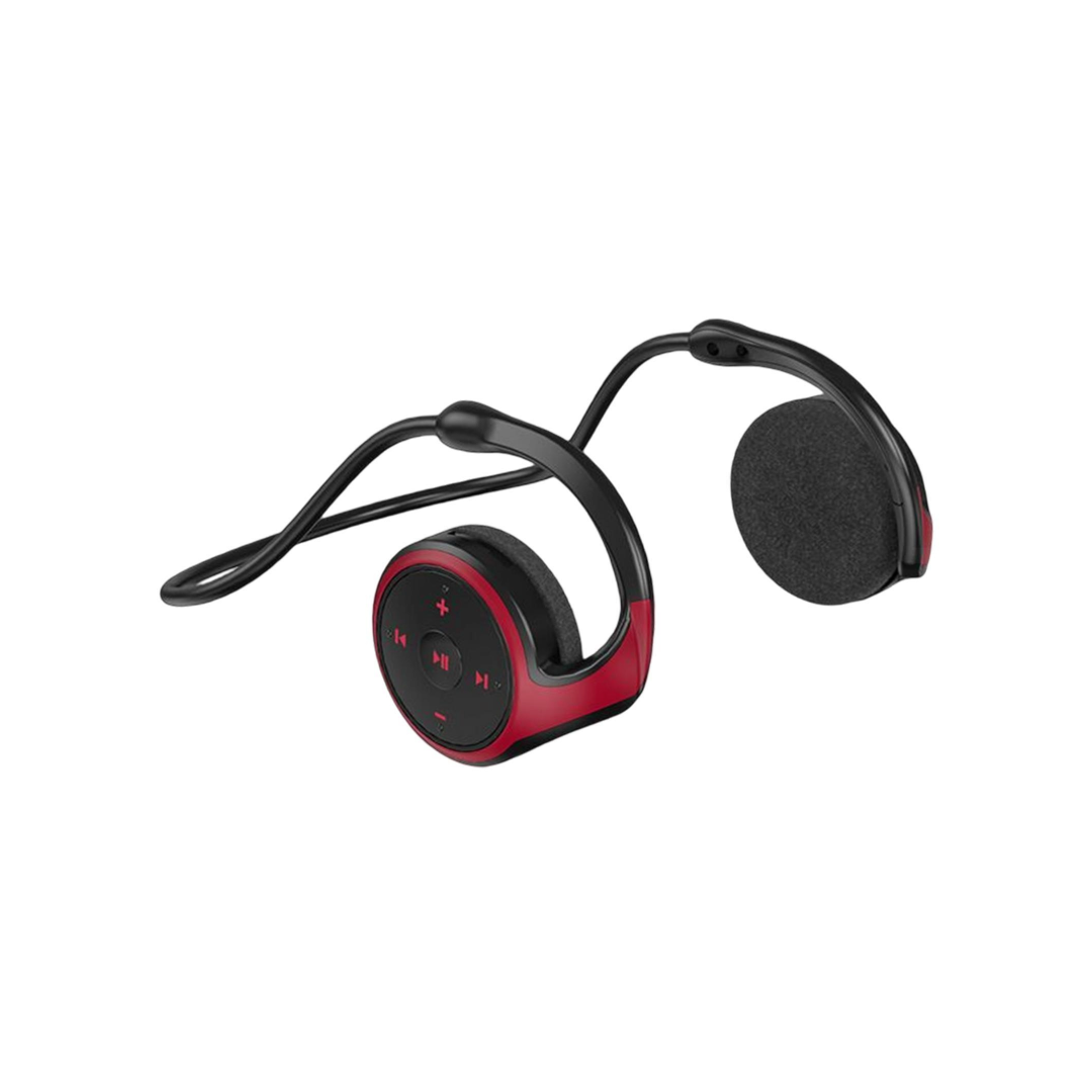 Wireless Sports Bluetooth Earphones, Foldable Lightweight Headphones (Red)