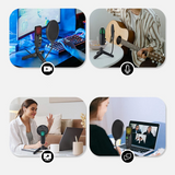 USB Microphone Adjustable Sound Volume Noise Reduction