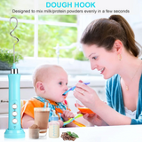 Cordless Electric Milk Frother (Blue)