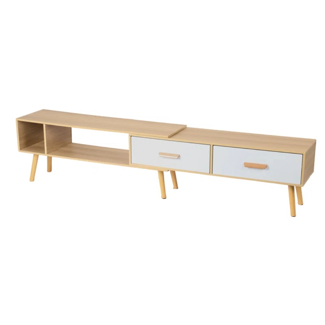 Modern Extendable Entertainment Unit TV Table Console