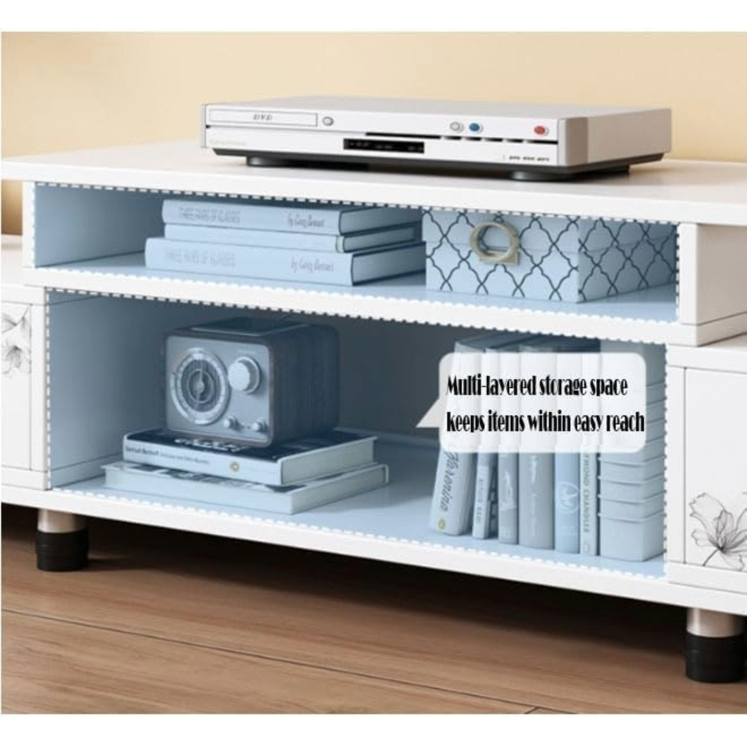 Modern Entertainment Unit Wooden TV Table Storage Unit