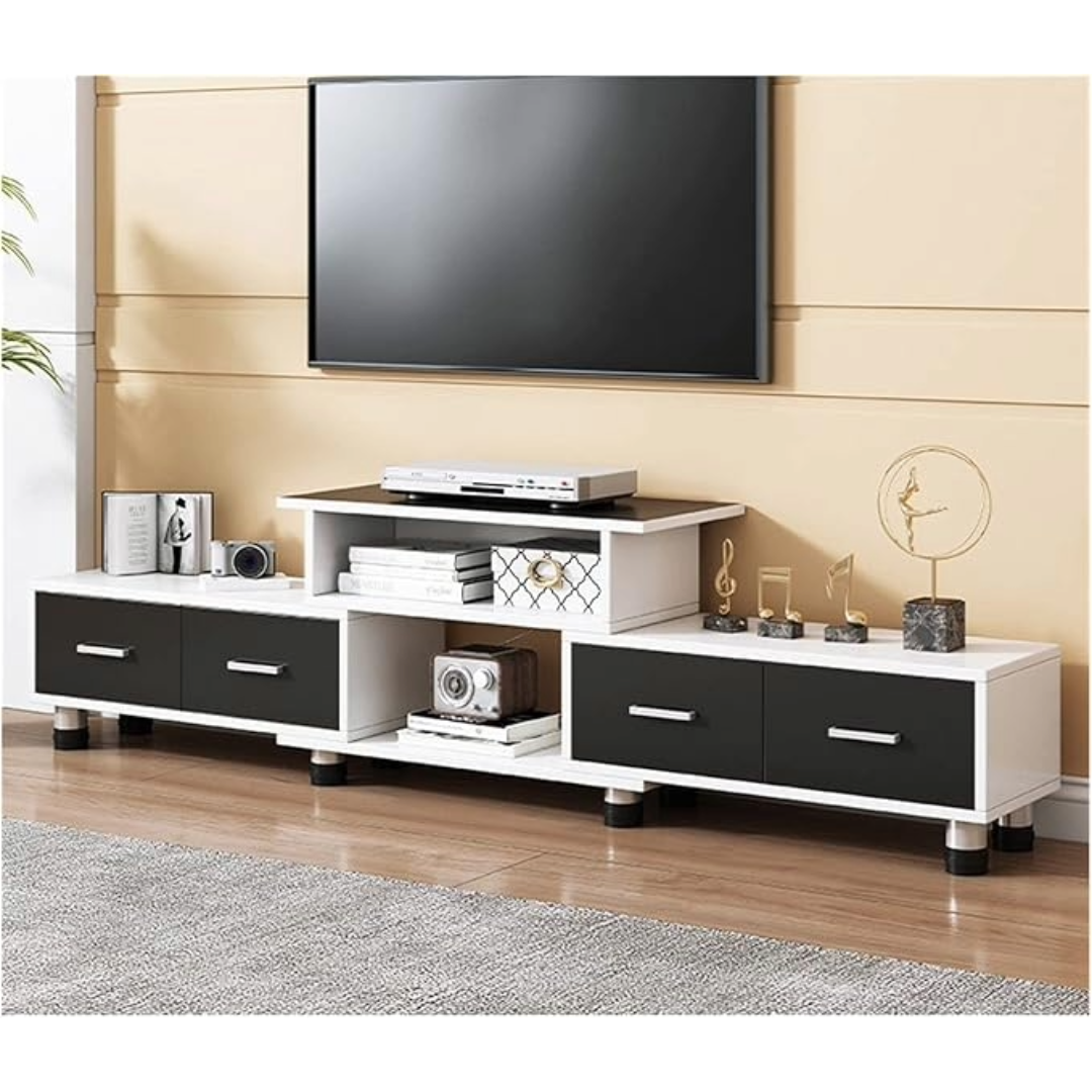 Modern Entertainment Unit Wooden TV Table Storage Unit