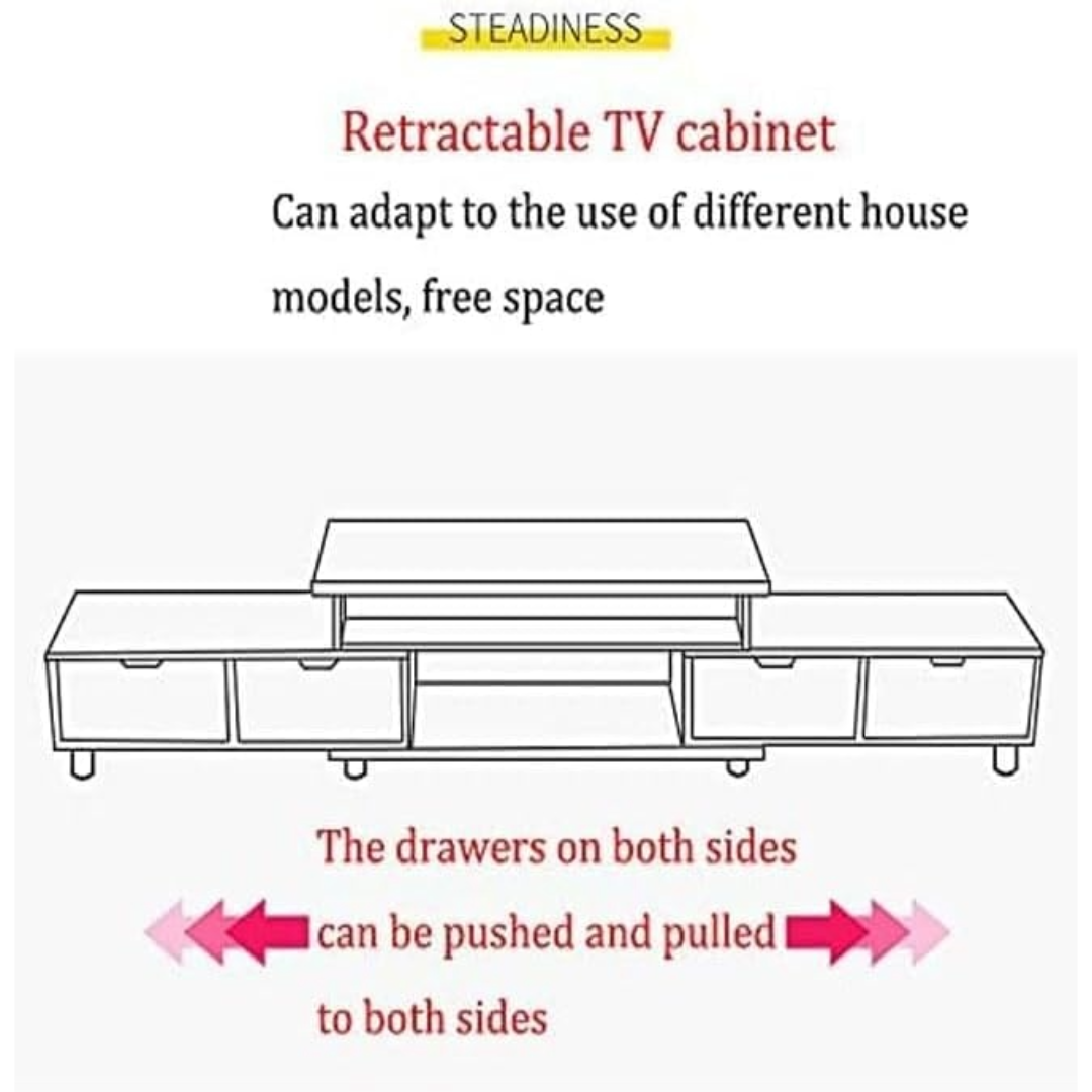 Modern Entertainment Unit Wooden TV Table Storage Unit