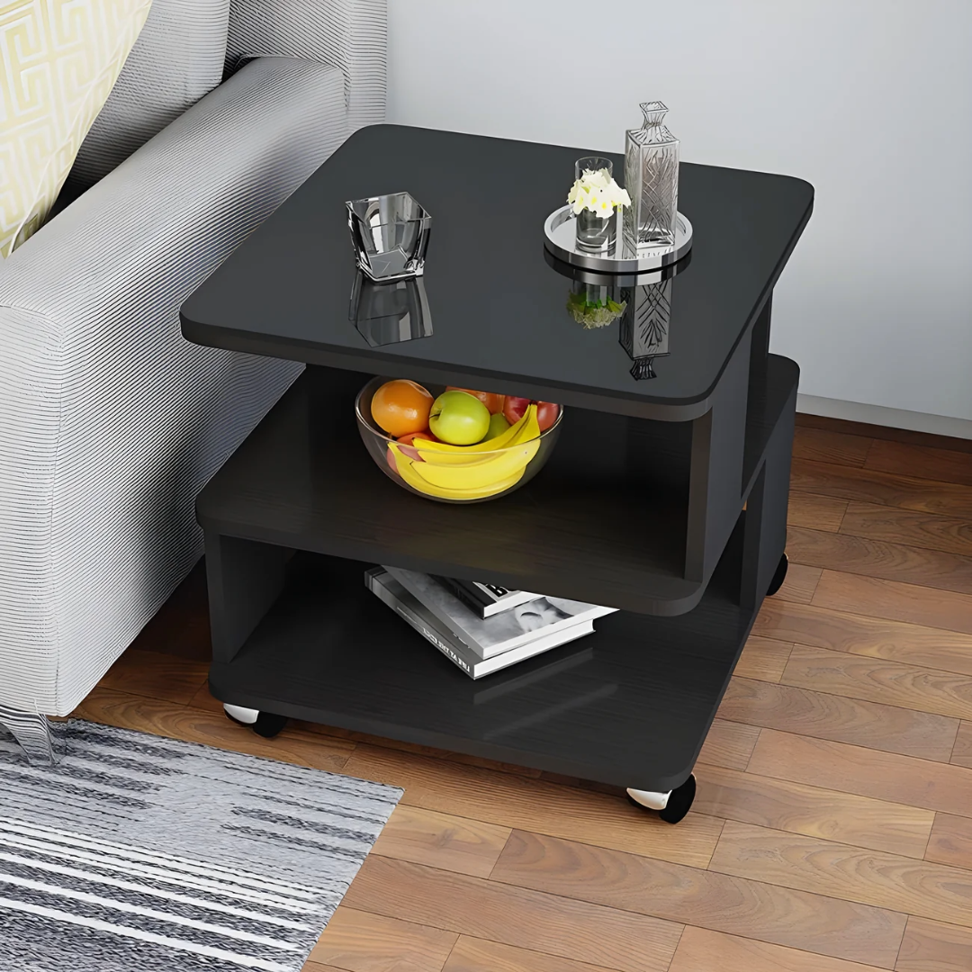 Coffee Table Side Table with Wheels
