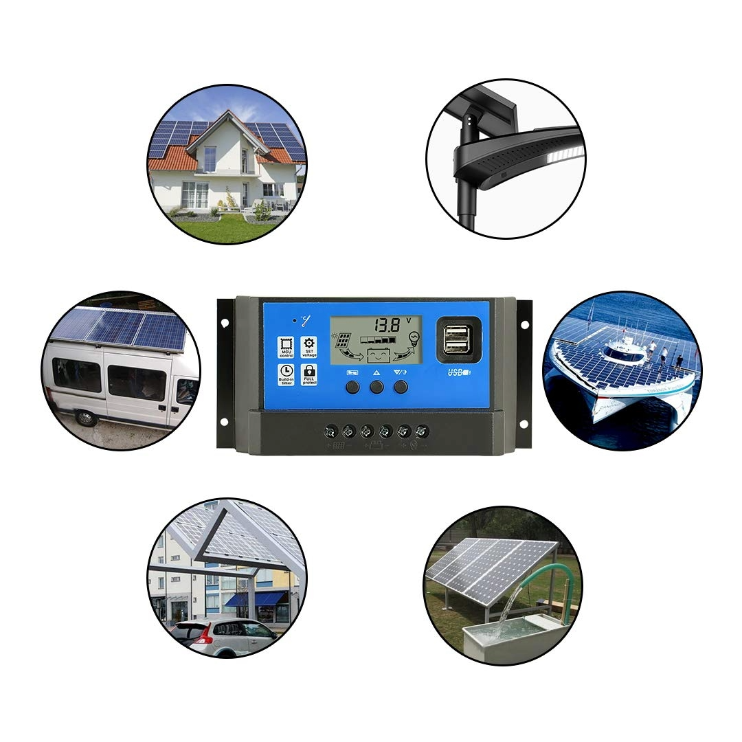 40A Solar Charge Controller USB 12V 24V