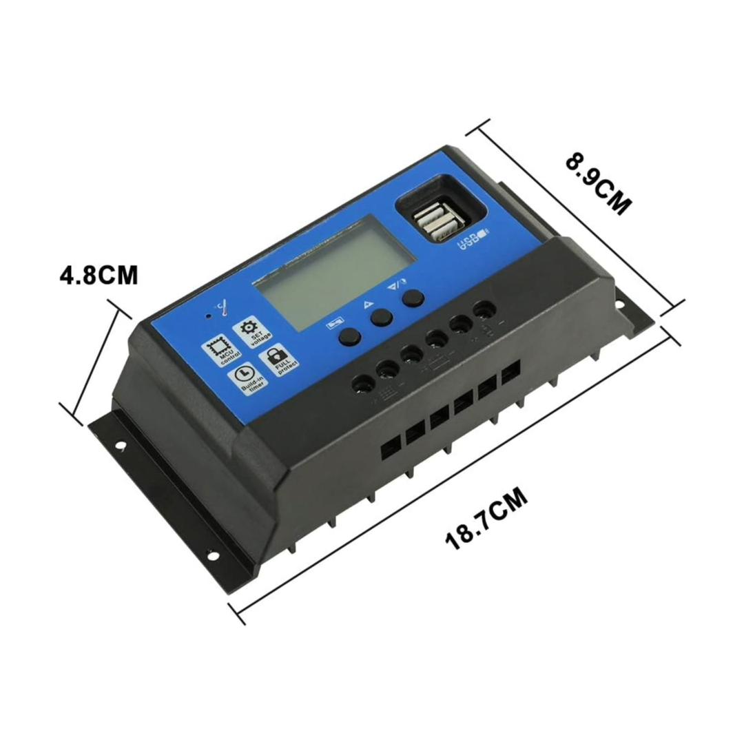 50A Solar Charge Controller USB 12V 24V