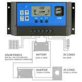 50A Solar Charge Controller USB 12V 24V