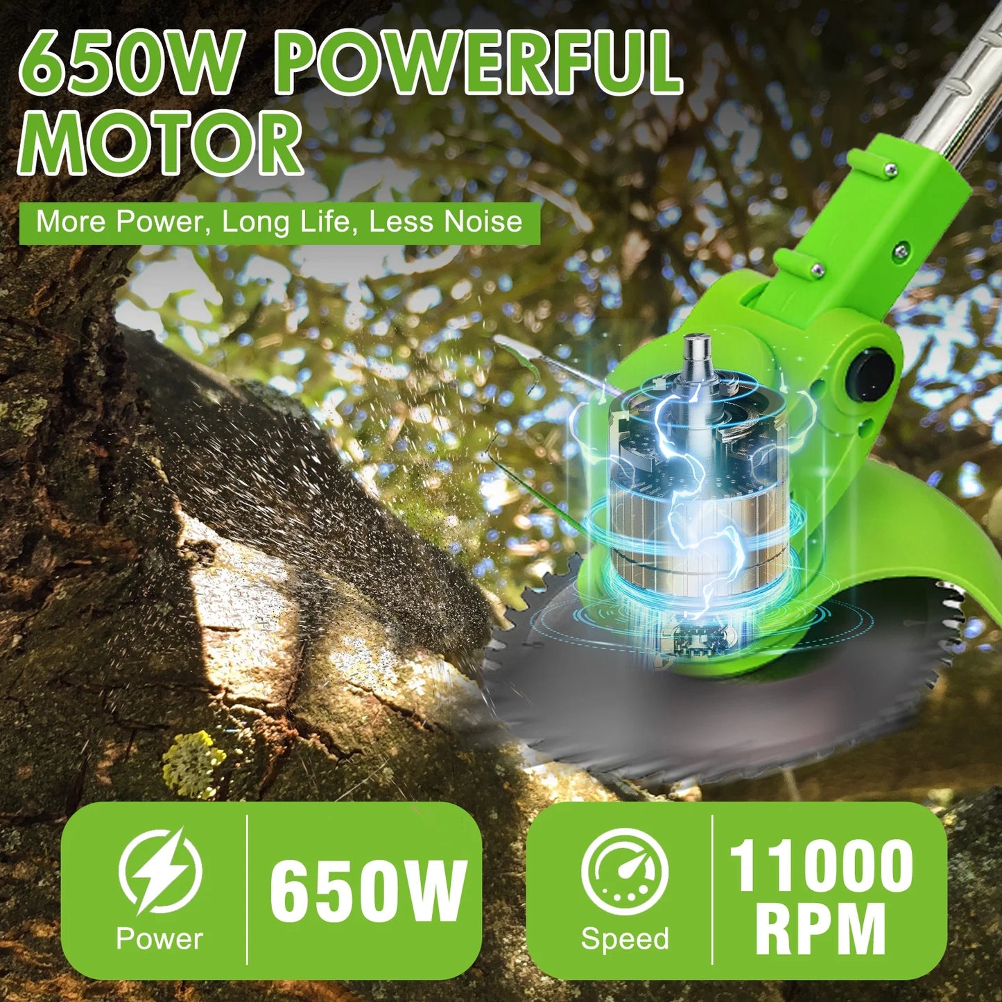 Cordless Electric Grass String Trimmer Lawn Cutter Brush Mower Whipper Snipper