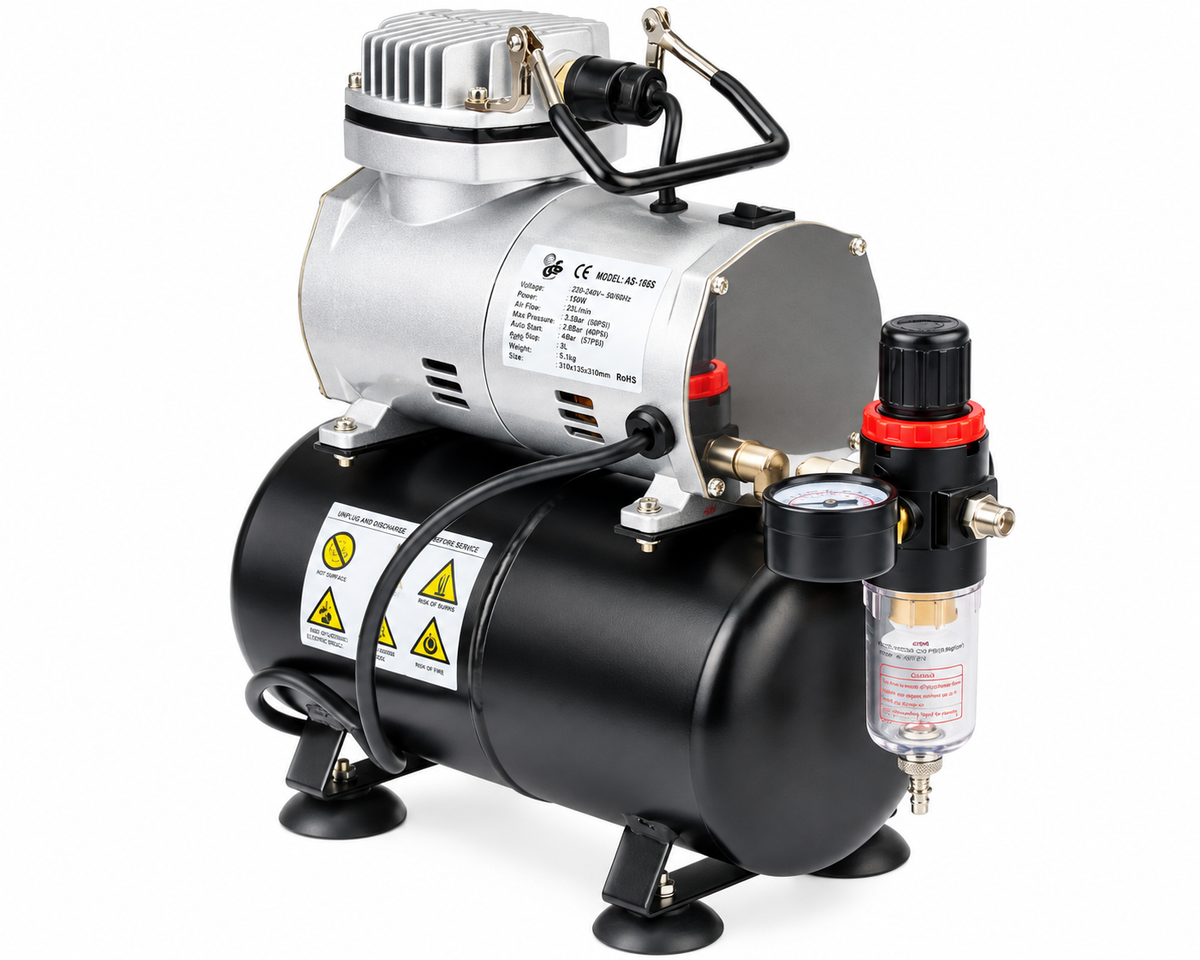 Air Brush Compressor For Spray 1/6Hp 3L