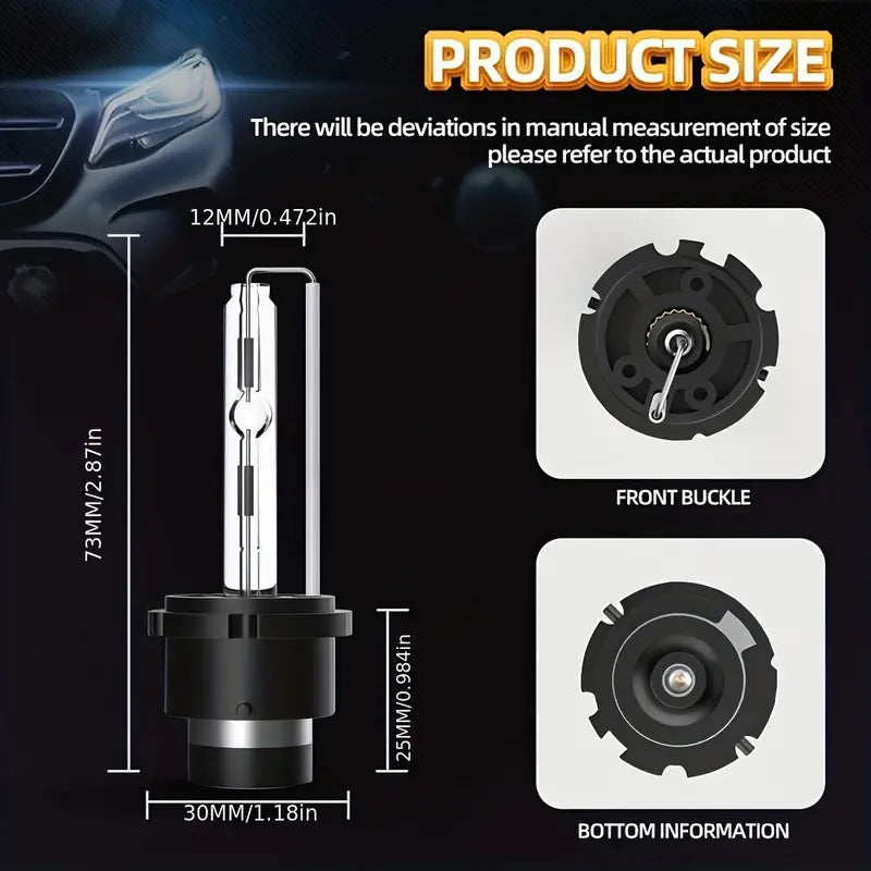 D2S Xenon HID Car Headlight Bulbs 6000k Pair D2R D2C
