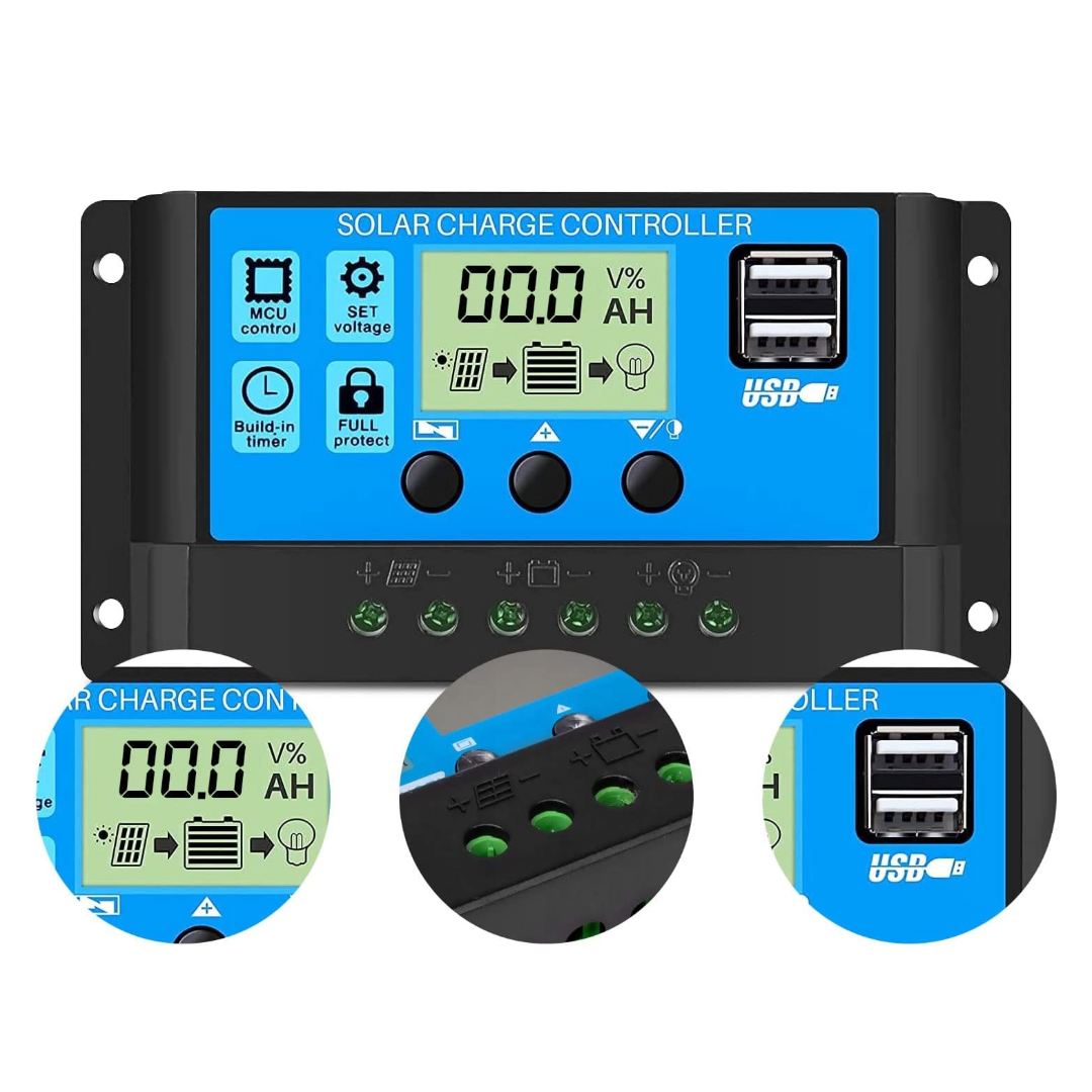 30A Solar Panel Regulator Charge Controller & Timer