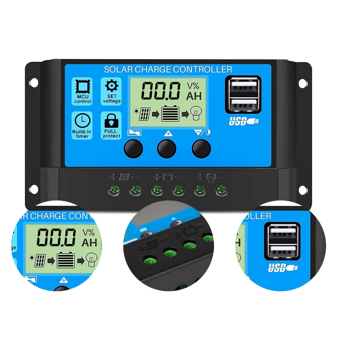 60A Solar Panel Regulator Charge Controller & Timer