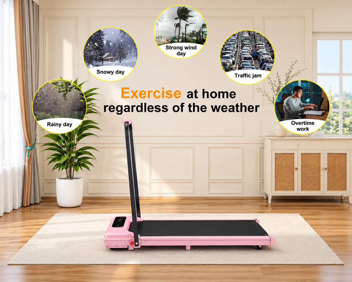 Foldable Walking Pad Treadmill Compact Flat