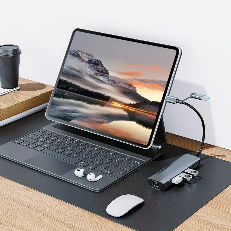 5-in-1 USB Multi-Port Type C Hub USB-C Docking Station with Ethernet