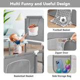 Playpen Safety Gate Pen Fence Playground Indoor Play Activity Centre Game Room Enclosure Barrier Yard Mesh Walls 120x230cm