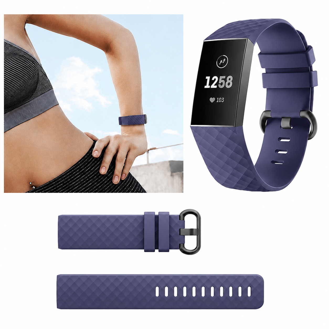 Fitbit Charge 3 / 4 Strap Fitbit Belt (Large)