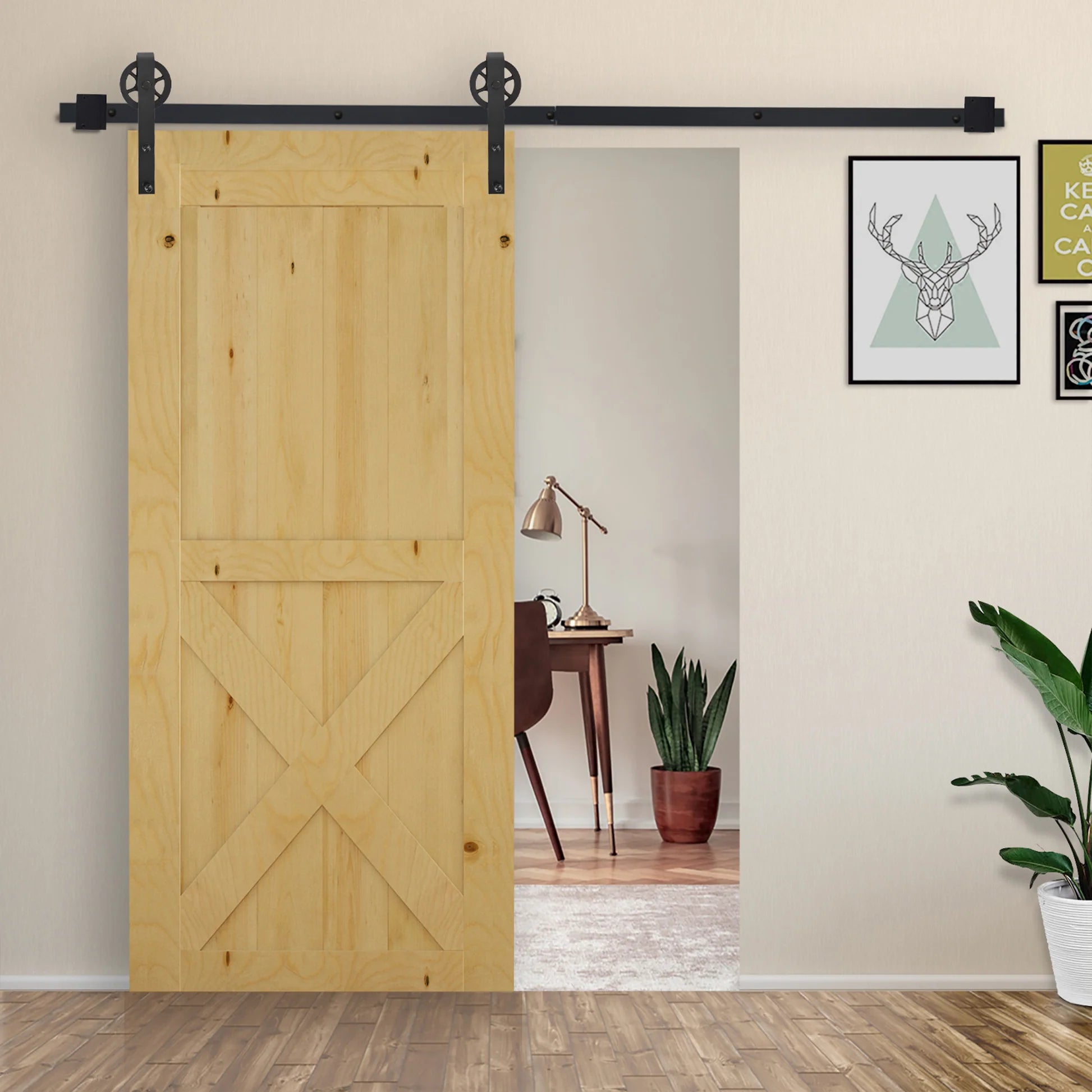 2m Sliding Barn Door Hardware Kit