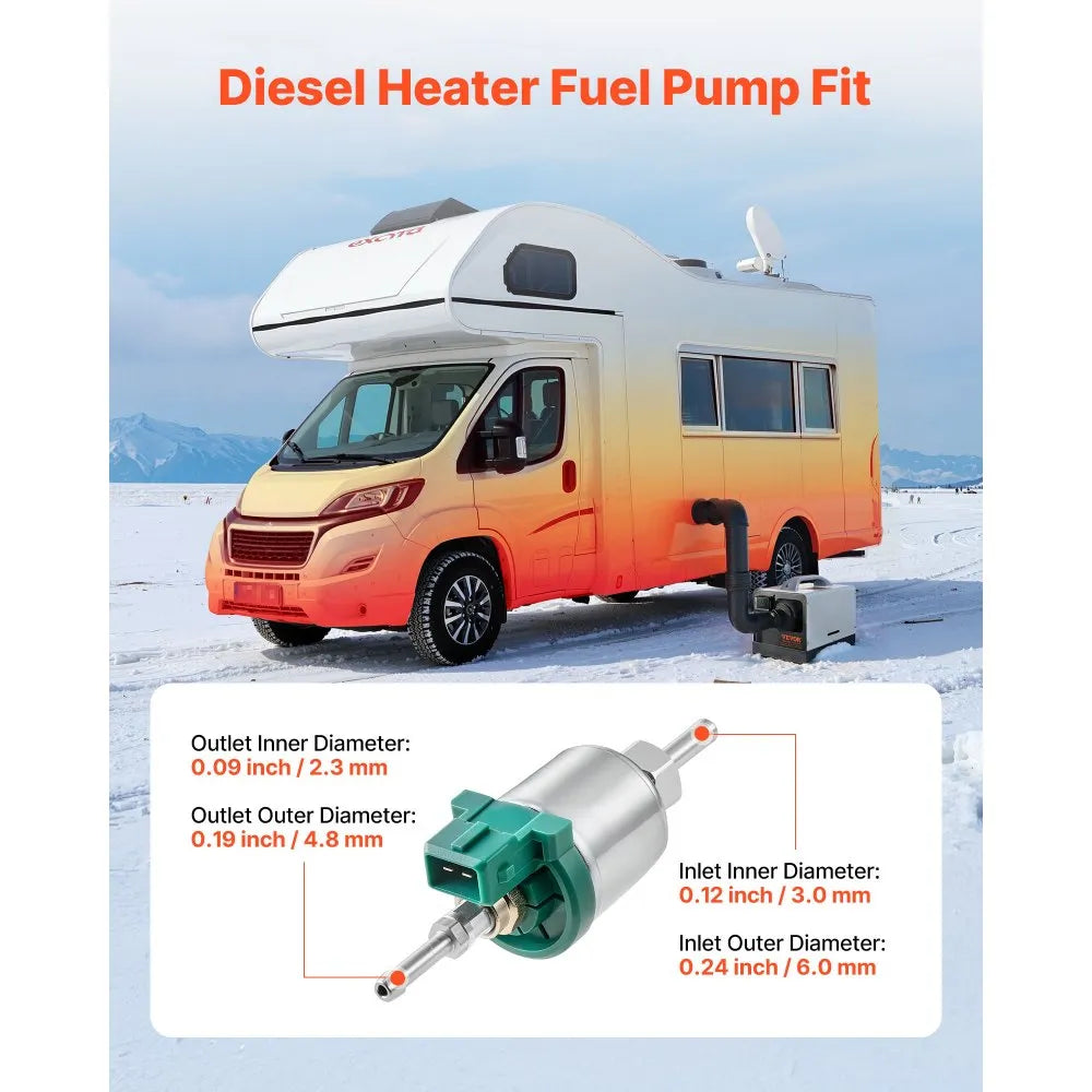Diesel Heater Fuel Pump 12V Diesel Heater Fuel Pump for 1–5KW Parking Units