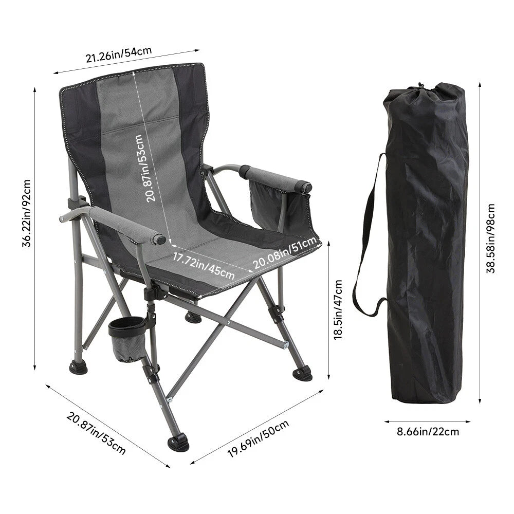 Portable Folding Camping Chair Outdoor Chair (Grey)