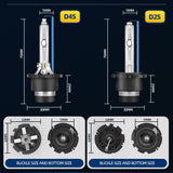 D4C D4S D4R Xenon HID Car Headlight Bulbs 6000k Pair