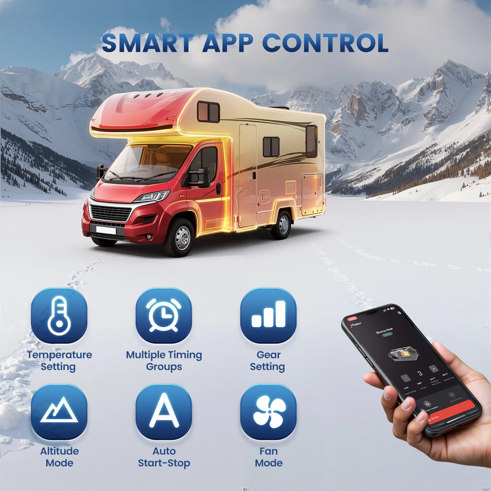 Diesel Air heating with Bluetooth App