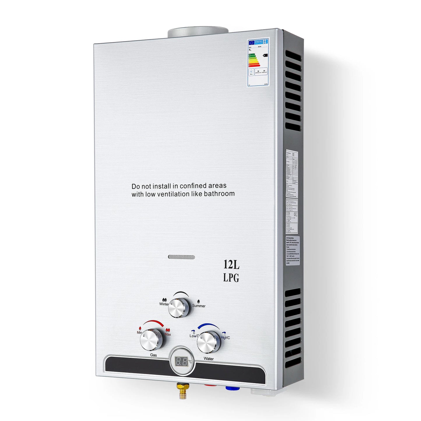 Gas Water Heating with Pump 12L