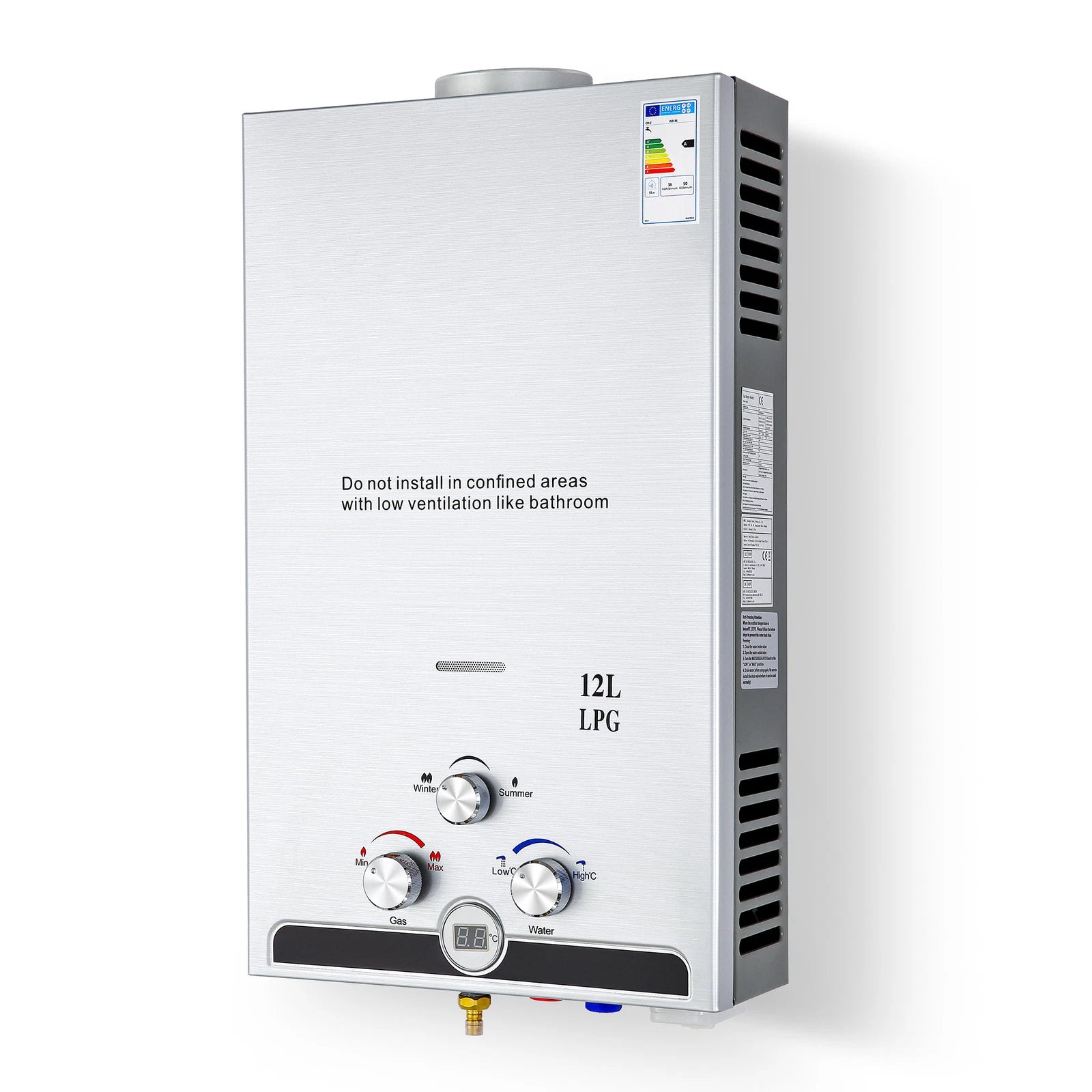 Gas Water Heating with Pump 12L