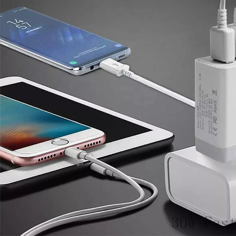 55W DUAL USB C PD Fast Charging Wall USB C Charger Power Adapter Type C