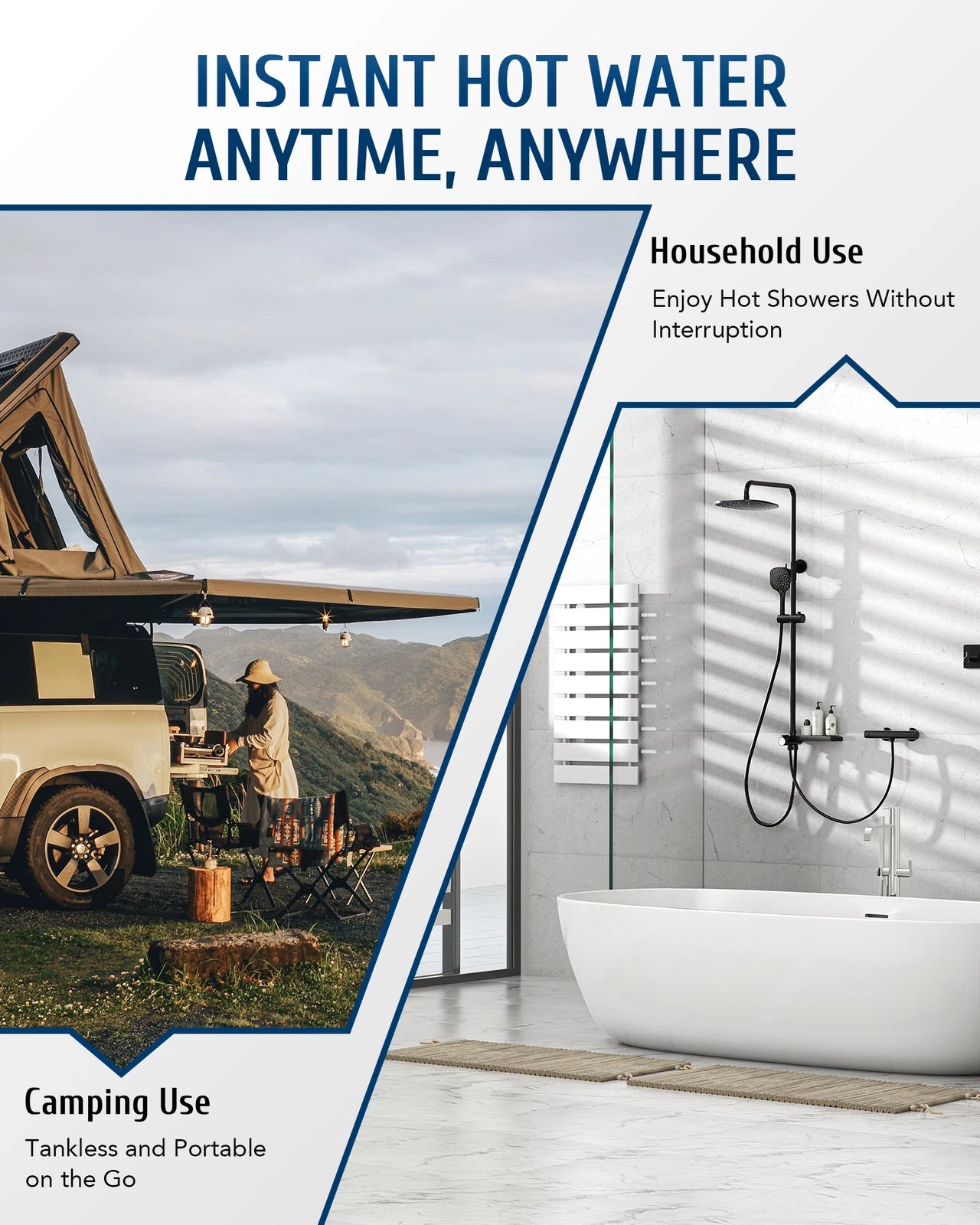 Gas Water Heating with Pump 12L