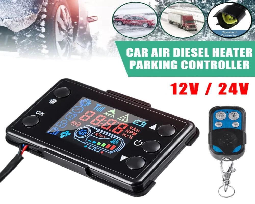 Diesel Air Heater system Monitor LCD Switch With Remote