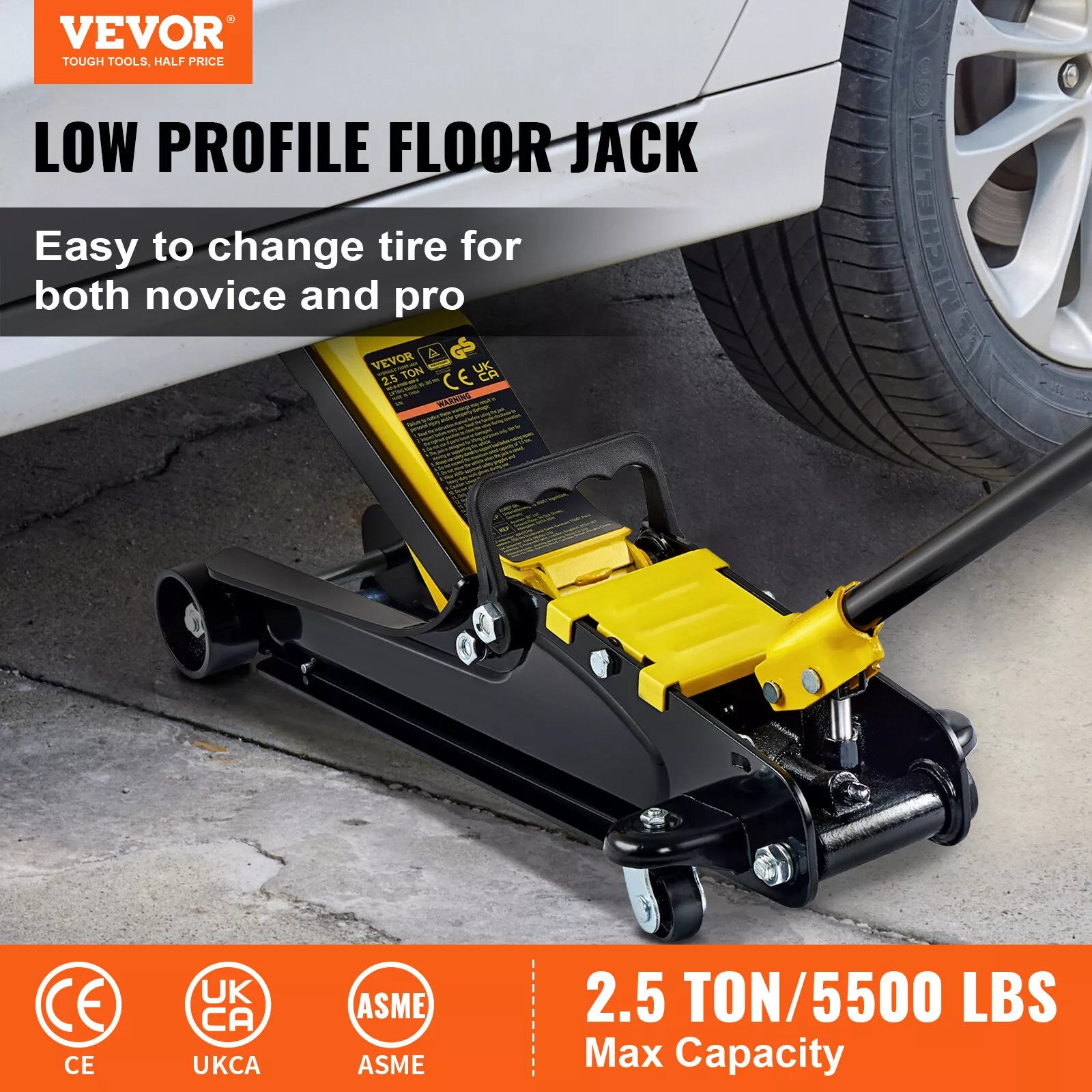 Heavy-Duty 2.5 Ton Hydraulic Floor Jack