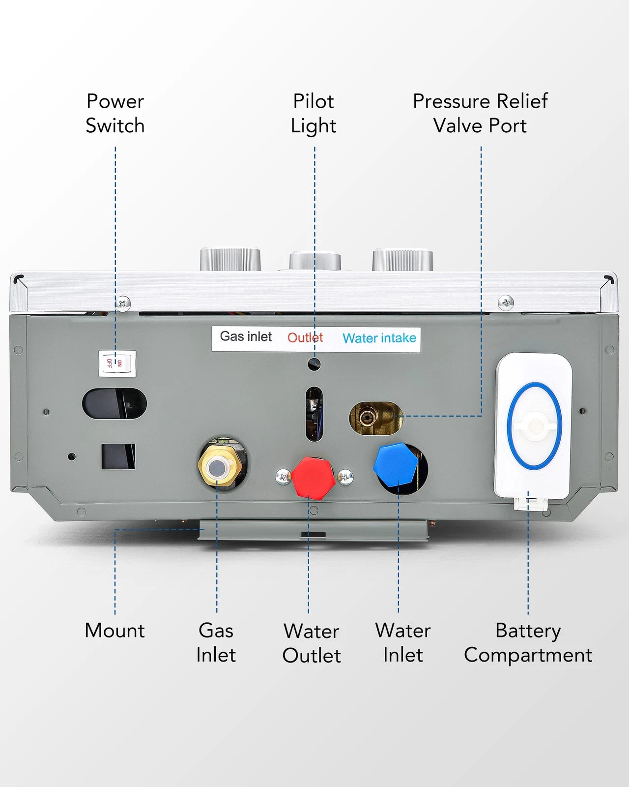 Gas Water Heating with Pump 12L