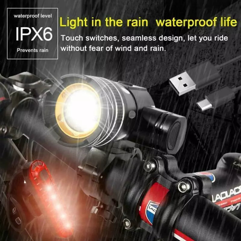 LED Bike Light USB Rechargeable Waterproof