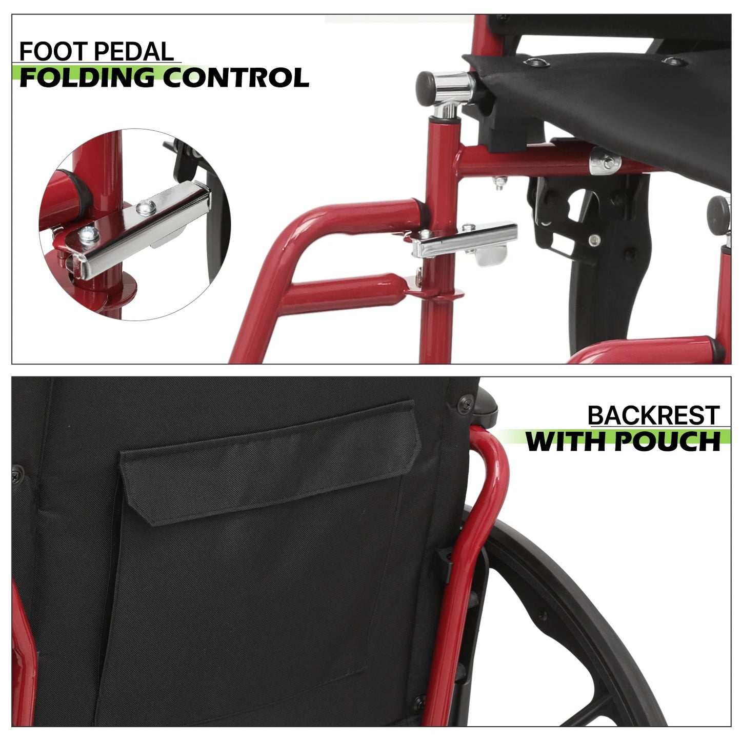 Portable Wheelchair Foldable Wheel Chair