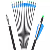 Fiberglass Hunting & Target Archery Arrows (12 Arrows)