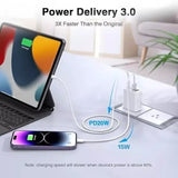 55W DUAL USB C PD Fast Charging Wall USB C Charger Power Adapter Type C