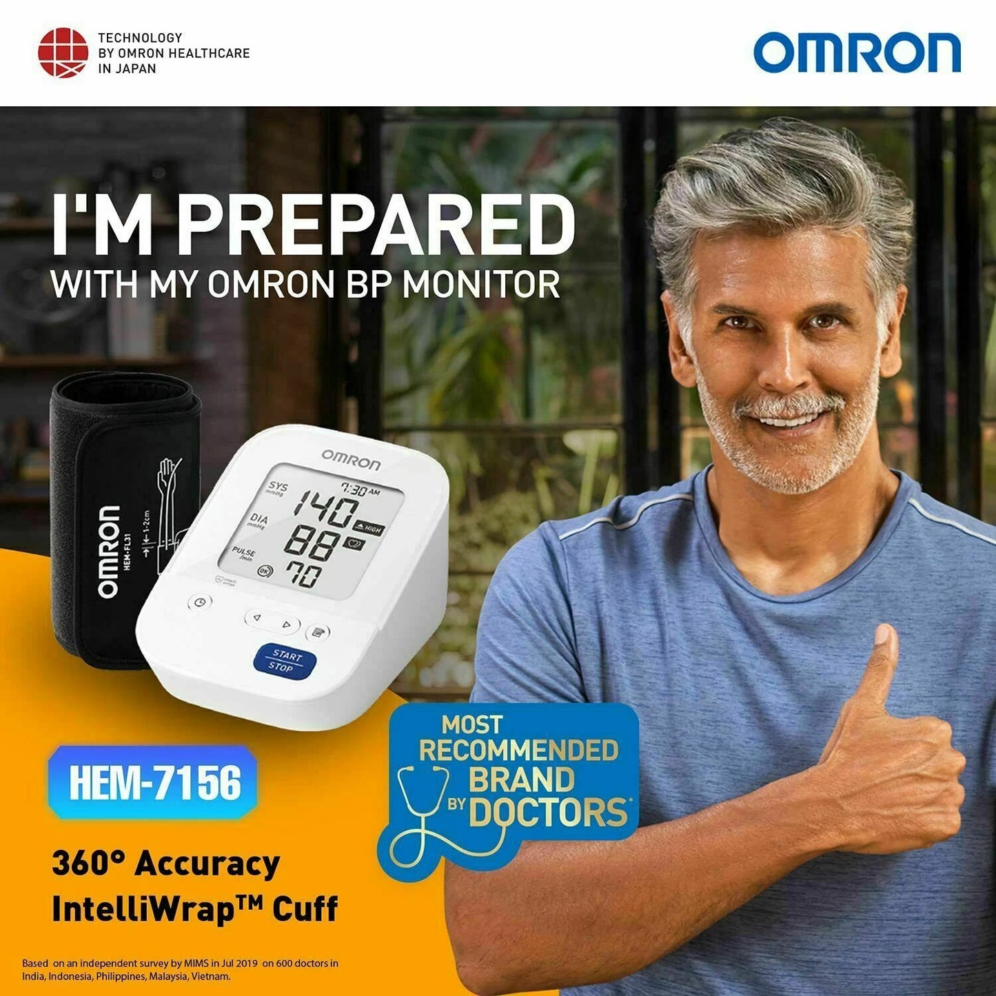 Omron Blood Pressure Monitor HEM7156