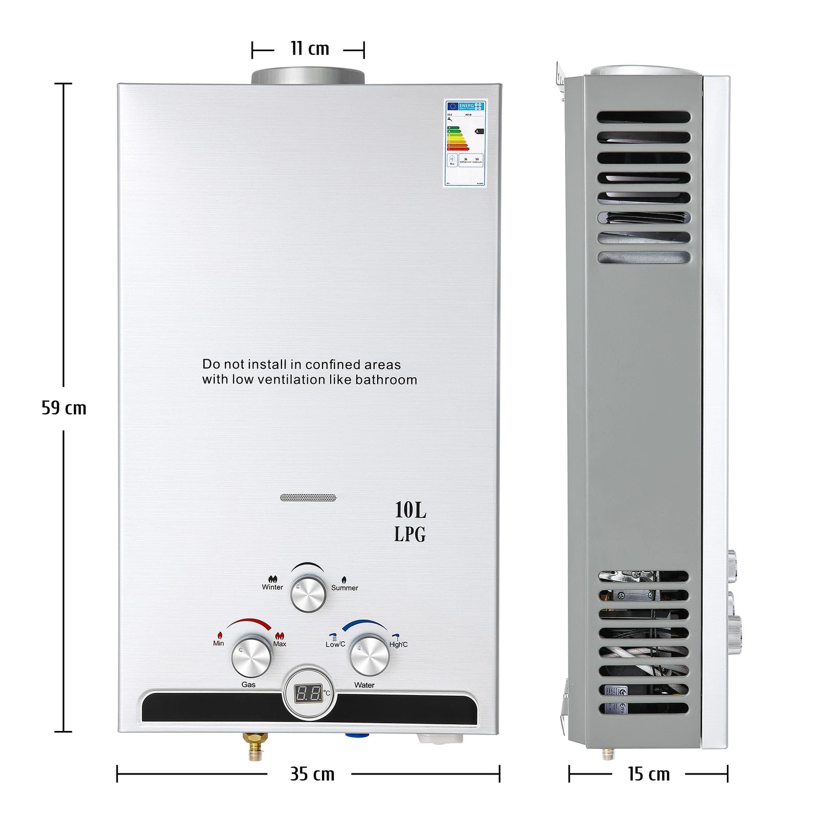 Gas Water Heating 10L With Pump