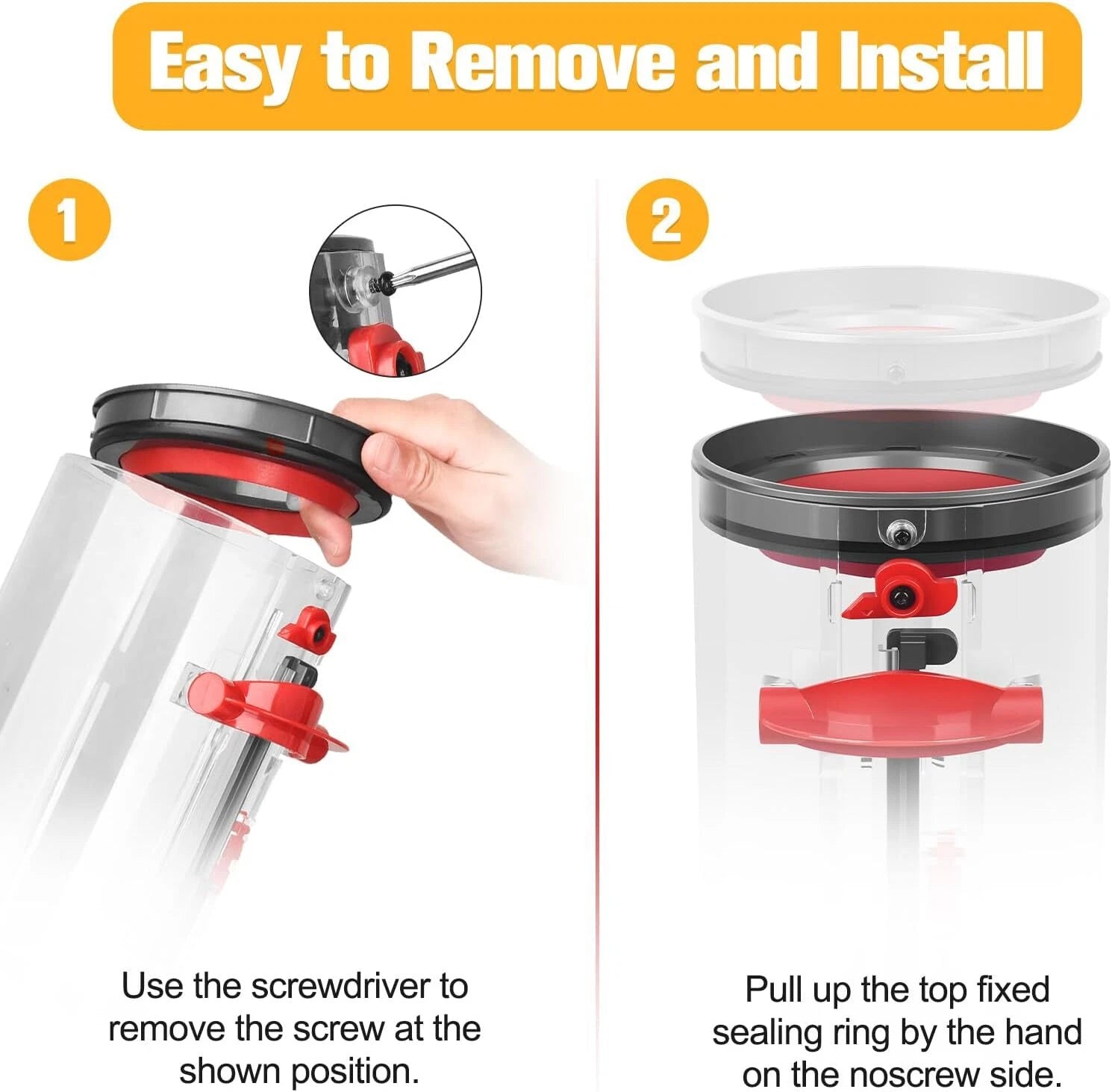 Replacement for Dyson Dust Bin Top Fixed Sealing Ring