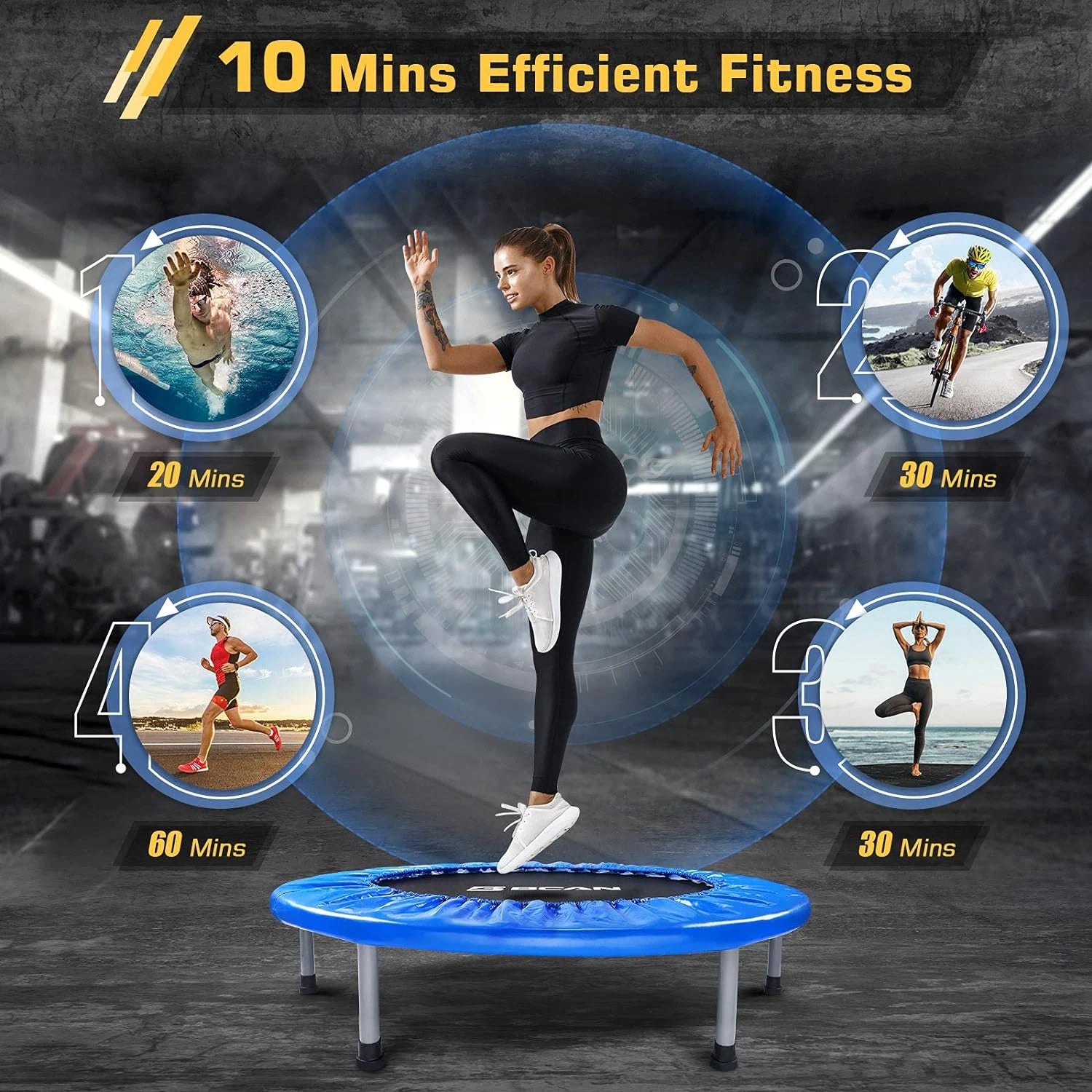 Trampoline Mini Portable Rebounder 36"