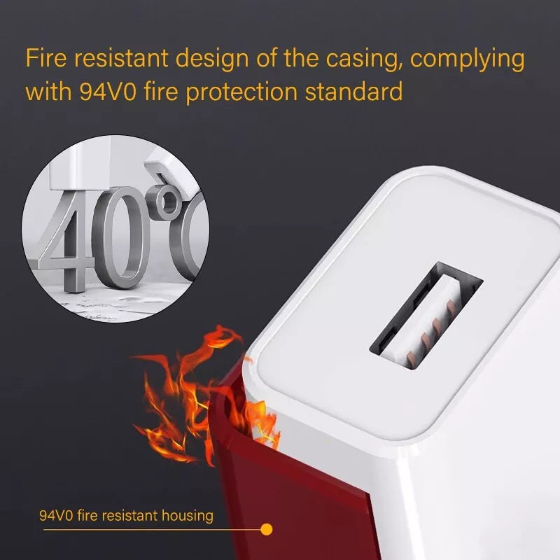 5V 2A Universal Wall Charger Adapter (White)