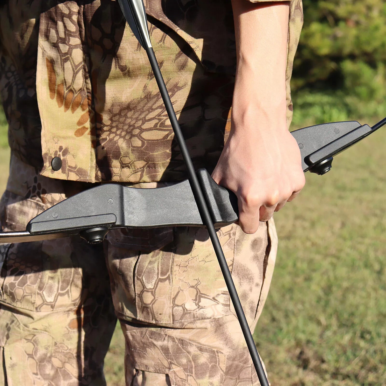 30lbs Archery Military Grade Hunting Recurve Bow (Black)