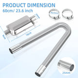 Exhaust Pipe Hose Air Diesel Heating Car Parking Silencer Muffler Filter