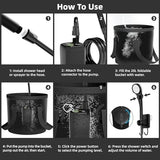 Portable Shower Kit Camping Shower Kit with Bucket