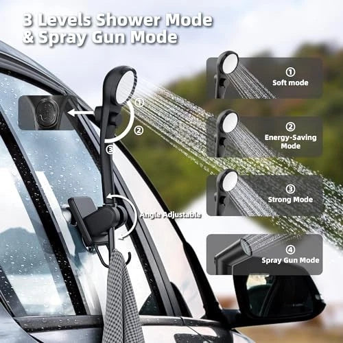 Portable Shower Kit Camping Shower Kit with Bucket