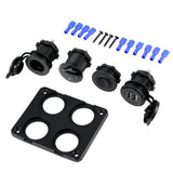 LED Rocker Switch Panel Dual USB