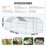 Chicken Coop Run 6m × 3m × 2m